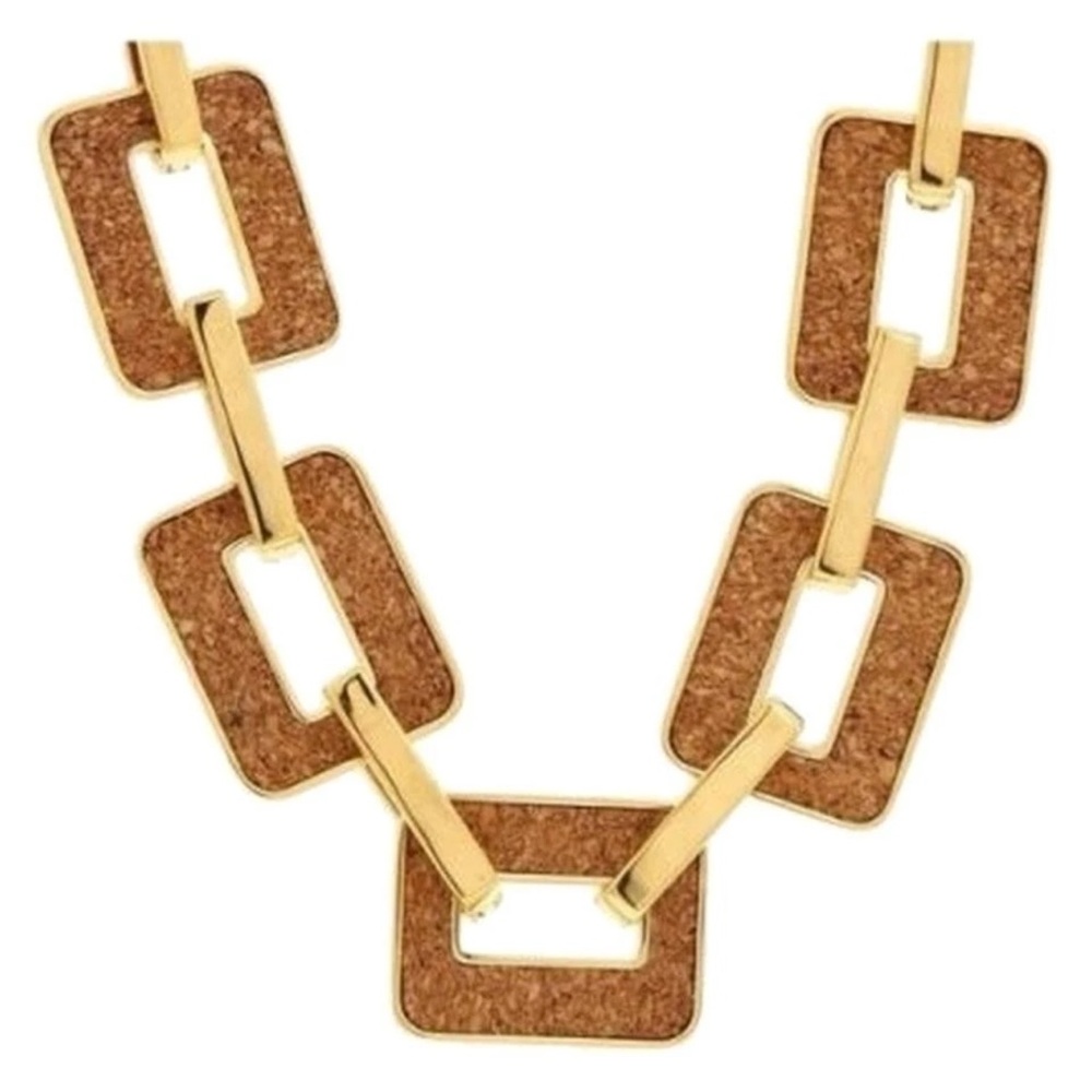 Kate Spade City Reverable Gold Rectangular Link Necklace - Picture 3 of 5